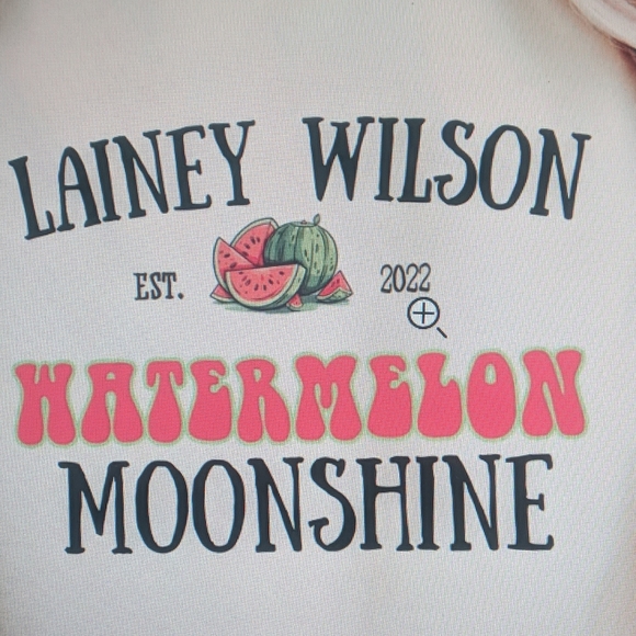 Watermelon Moonshine Lainey Wilson Adult Crewneck Sweatshirt - Picture 2 of 2